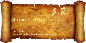 Jelenik Rita névjegykártya